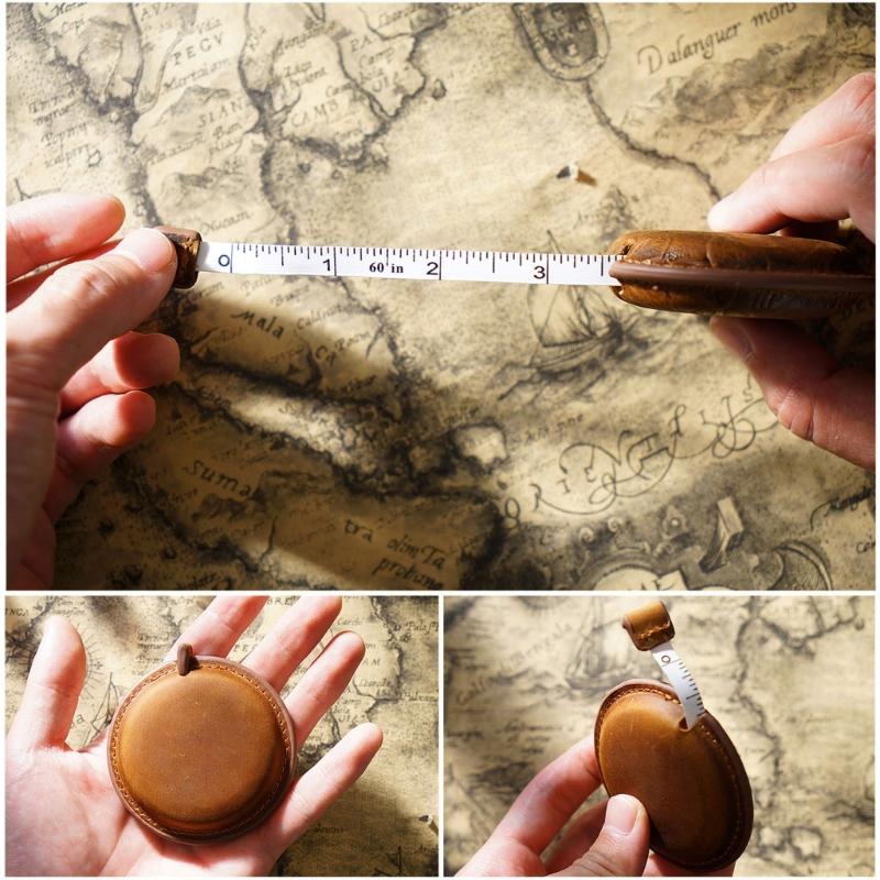 Upgraded Sewing Tape Measure Body Cloth Tailor Craft Dieting Measuring Tape 120cm Retractable Ruler CrazyHorseLeather