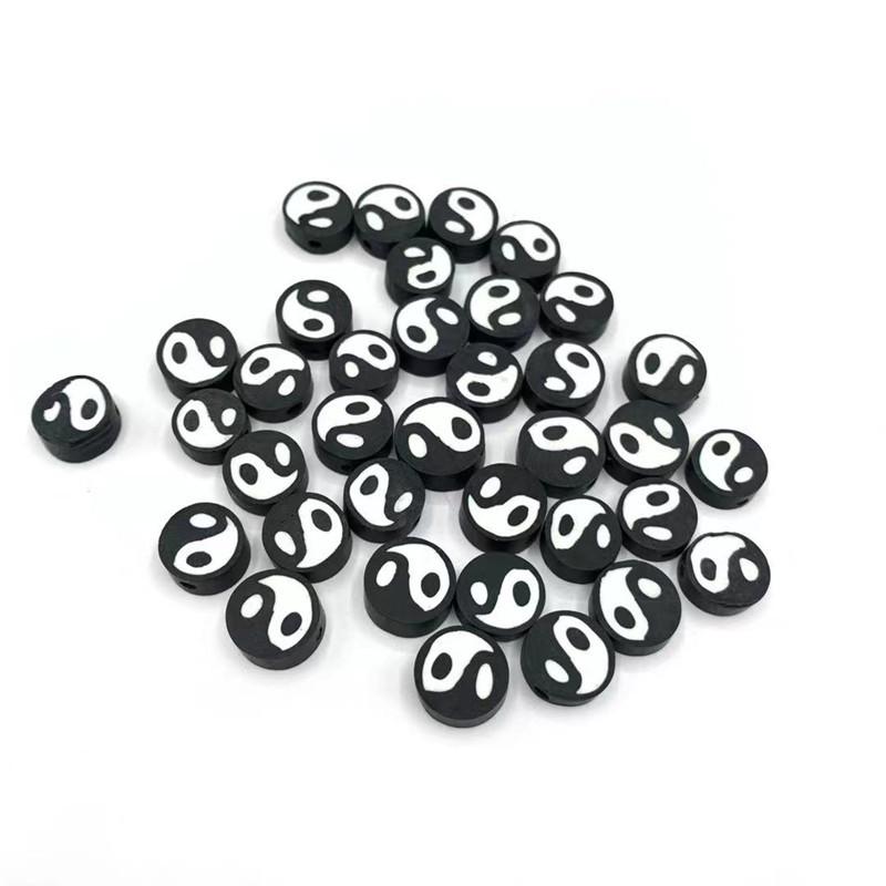 Colorful Fruit & Smiley Face Polymer Clay Beads Bracelet DIY Jewelry Accessories
