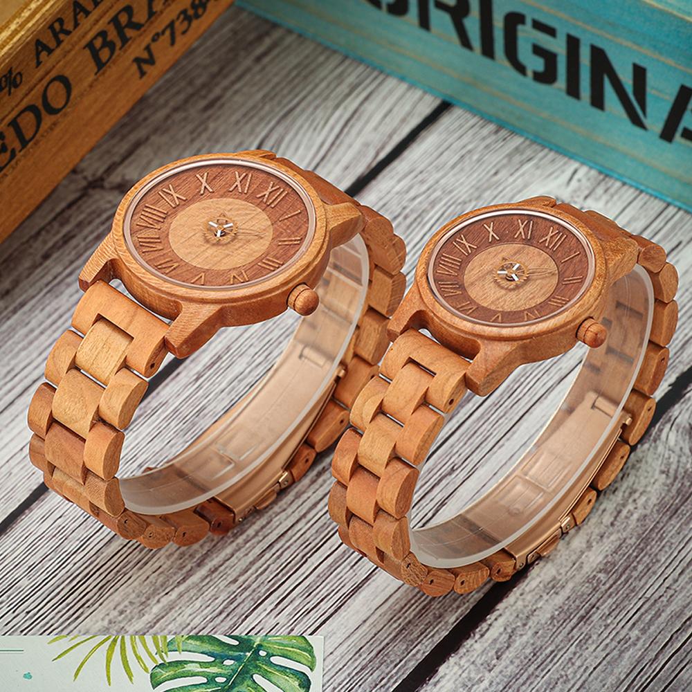 Fashion Men's Wooden Watch Multi-functional Quartz Movement Elegant Blend of Nature and Technology for Women Watch