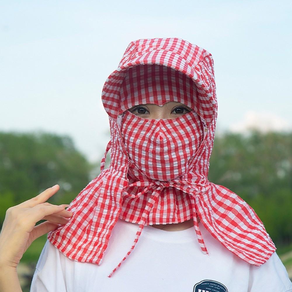 

New Wide Brim Tea Picking Cap Ear Flap Shawl Mask Sun Hat Neck Cover Anti-UV Protective Cover Hat Neck Protection