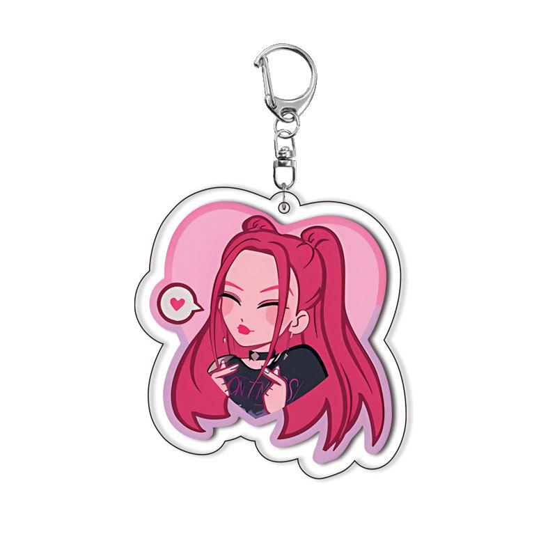 Magic Girl Acrylic Double-Sided Key Ring Anime Character Backpack Charm Cosplay Accessories Dropshipping Beautiful Design