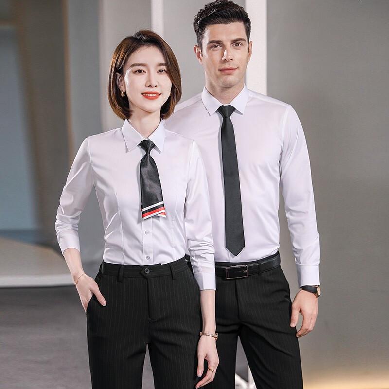 Teluoman Unisex Anti-Wrinkle Slim Fit Bamboo Fiber Business Shirt