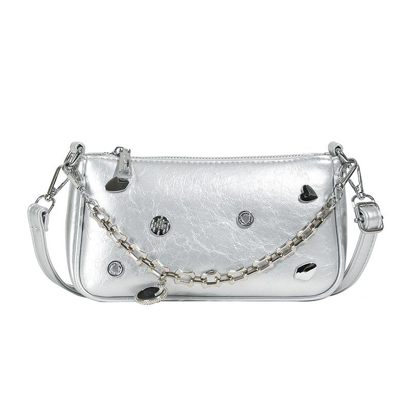 Fashion high-end chain armpit small bag, foreign style versatile personality Korean version of niche messenger women's bag
