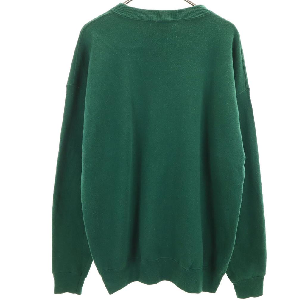 Lee 90s Old Long Sleeve Sweat Trainer Green STURDY SWEATS Fleece-lined Men's Used