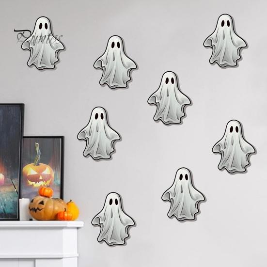 Halloween Home Decoration Gifts Luminous Ghost Wall Stickers for Decoration, Glow in The Dark PVC Decals Windows And Glass Doors, Removable Waterproof