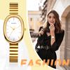 Women's Analog Waterproof Stainless Steel Watch One Size Fits All Belt Oval Simple Casual Business Fashion Watch Women's Accessories - Birthday