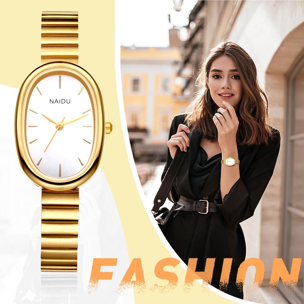 Women's Analog Waterproof Stainless Steel Watch One Size Fits All Belt Oval Simple Casual Business Fashion Watch Women's Accessories - Birthday