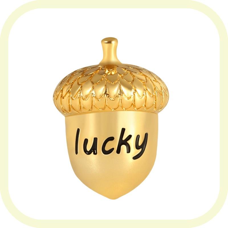 New Golden Flowers Collection Charm Bead Lucky Shamrock Rose in Bloom Daisy Flower Safety Chain Compatible With Authentic Bracelets Do It Yourself Jew