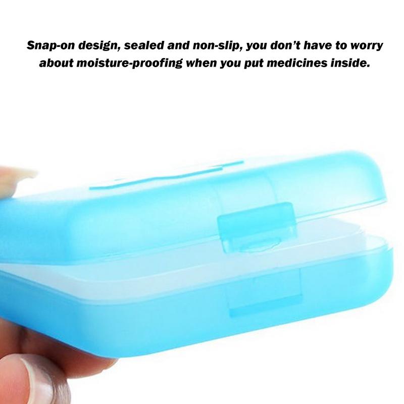 Mini Pill Organizer Daily Pill Box Organizer Medicine Organizer Box Snap Close Portable Pill Container Segmented Clear