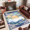 Alfombra de Terciopelo de Cristal con Temática de Osito de Peluche, Alfombrilla Suave para el Suelo con Nombre de Texto Personalizado, Decoración del Hogar