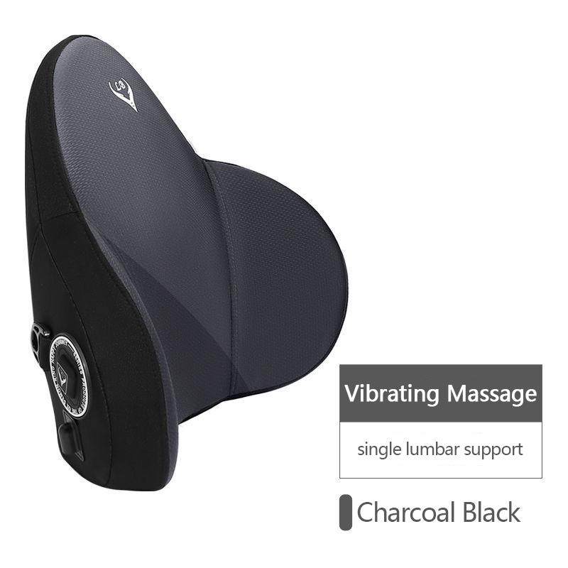 Car Electric Massage Neck Pillow Cushion Vibration Headrest Support Lumbar Seat Back Cushion Vehicle Supplies Travel Assecories