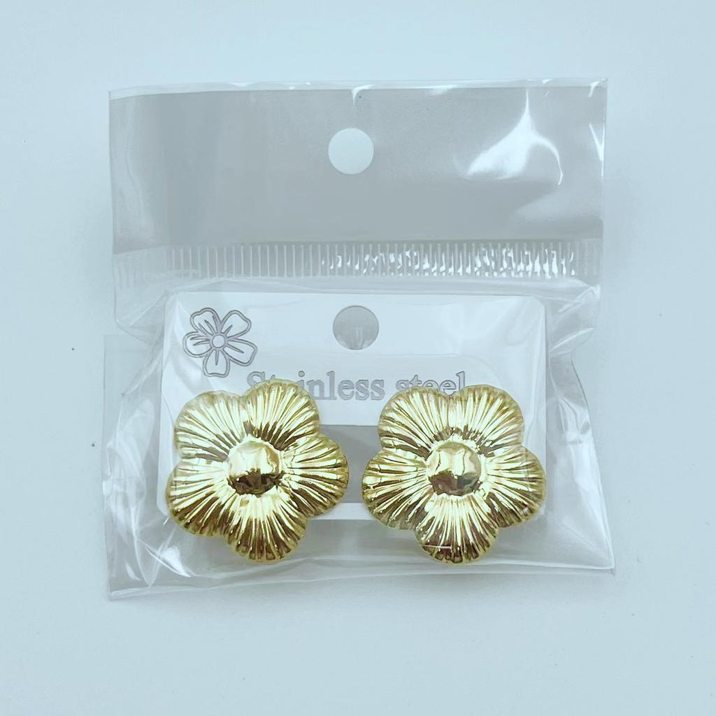 European American Trendy Cross-Border Punk Cold Wind Stainless Steel Earrings Geometric Irregular Drop Fashion Jewelry