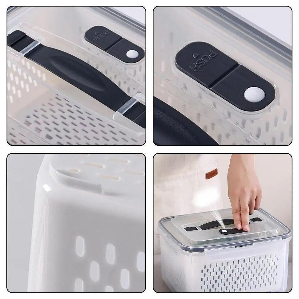 800/1700/3150ML Double-layer Storage Box Large Capacity Fridge Freezer Box