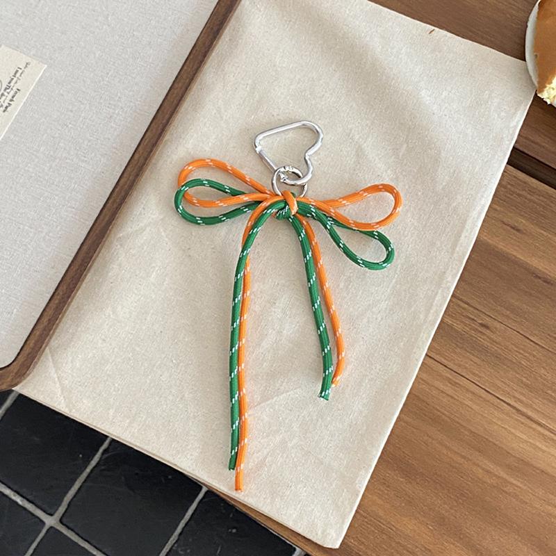Bowknot Shaped Keychain Pendant Pearls Beaded Butterfly Knot Key Chain Fashionable Bow Ornament For Phones Car Key Bag A6