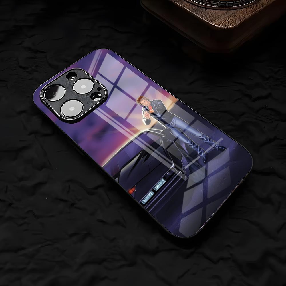 Cool K-Knight Rider Phone Case For IPhone 17 Air 16 E Pro Max 15 14 13 Mini 12 Pro 11 Max Plus Black Glass Cover