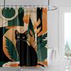 Rideau de douche Thème Chat Art Abstrait Imperméable Anti-moisissure Rideau de Salle de Bain Salle de Bain Ins Vent Décoratif