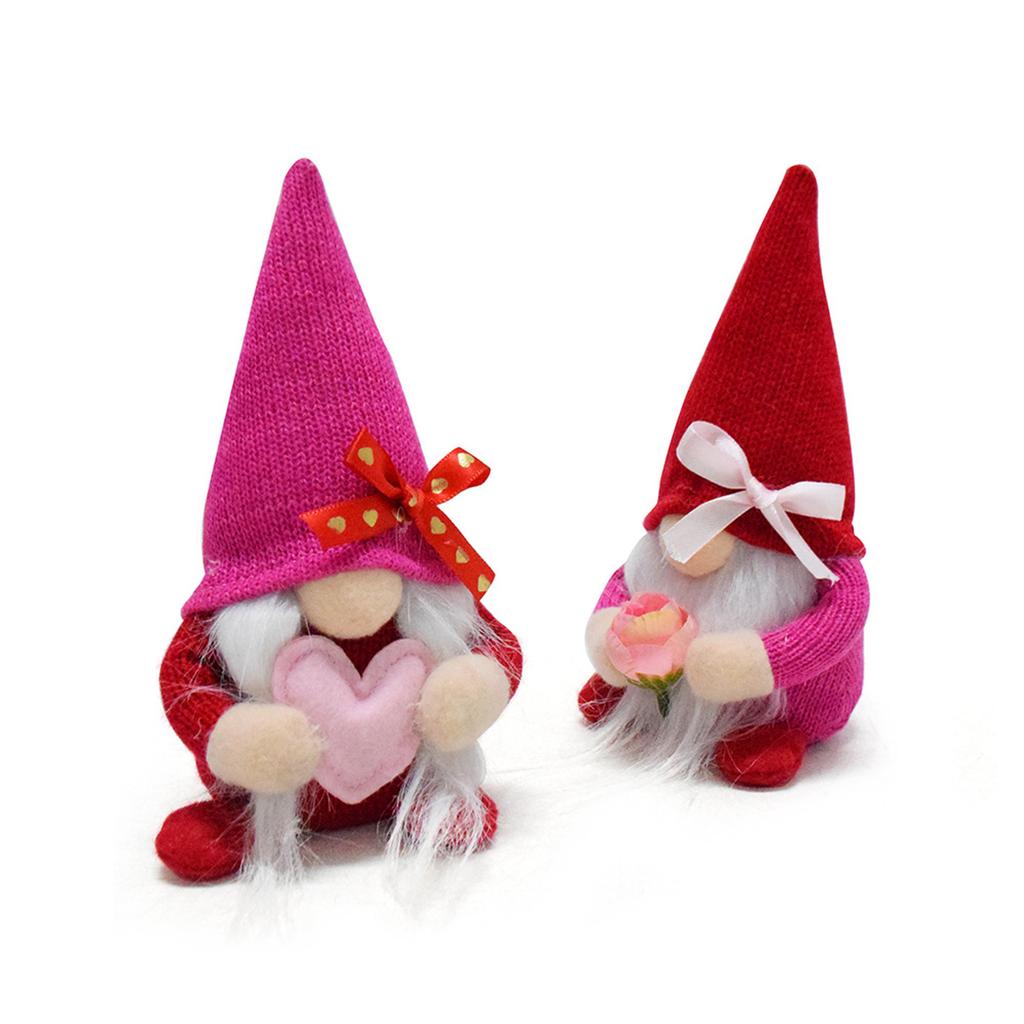 Handcrafted Valentine's Day Doll Decor for Home or Office Unique Faceless Toy Ornament Cute Stuffed Toy Figurine