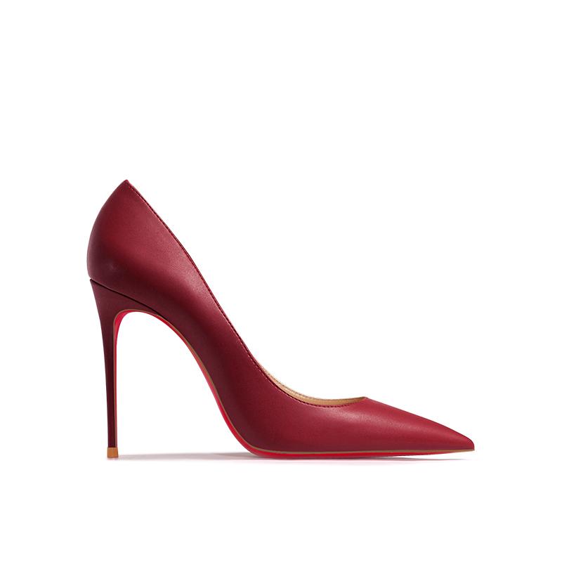 Fashion New pointed shallow mouth high heels with thin heels, matte fashion white commuting single shoes, soft sole size