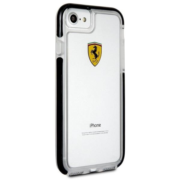 Etui Do iPhone 7 Ferrari Shockproof Czarne Transparentne