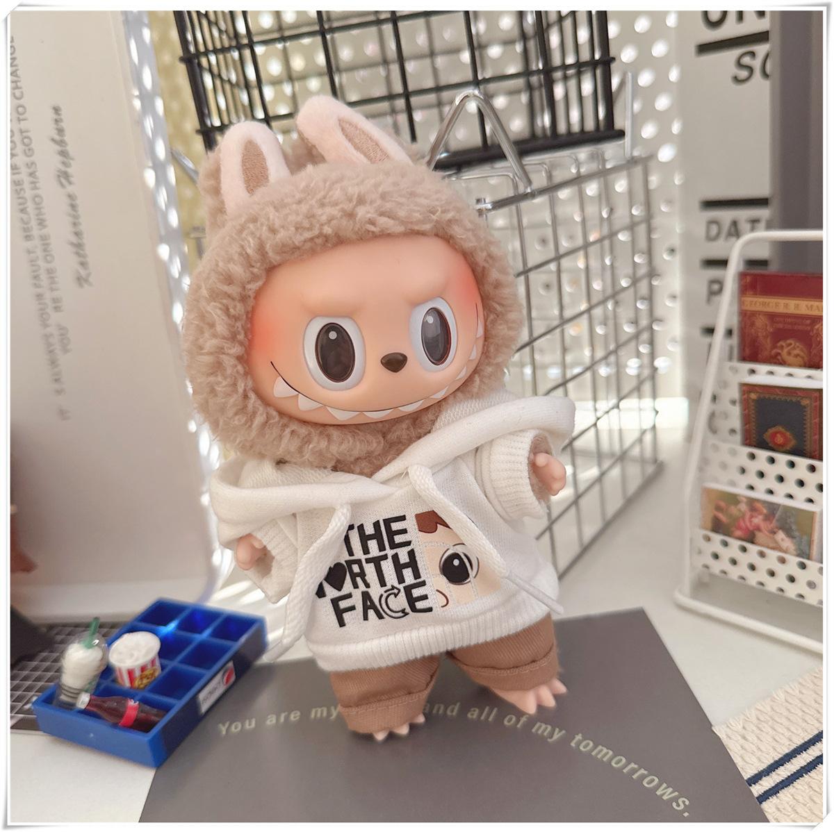 

15/17см Кукла Лабубу V1 V2 Одежда Модный Комплект Худи и Брюк Корейский Айдол Трендовая DIY Одежда для Куклы Аксессуары Игрушка Подарок