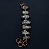 Clear Quartz Handmade Latest Design Jewelry Bracelet, Copper Electroformed Gemstone Bracelet, Gift For Mother