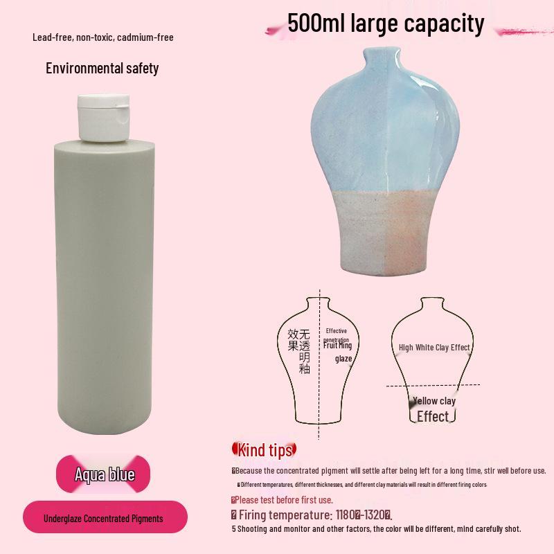 Konzentrierte wasserbasierte Keramik-Unterglasurpigmente für DIY- & Studentenprojekte
