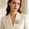 Sparkling  Pearl Brooch Snowflake Design 2 Color Options For Wedding Party Formal Events