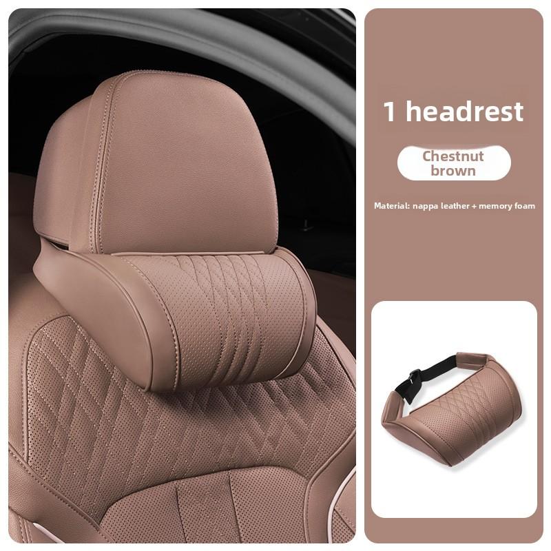 Car SUV Sedan Leather Seat Soft and Comfortable Headrest Pillow for Travel Car Headrest Memory Foam Driving Neck Pillow