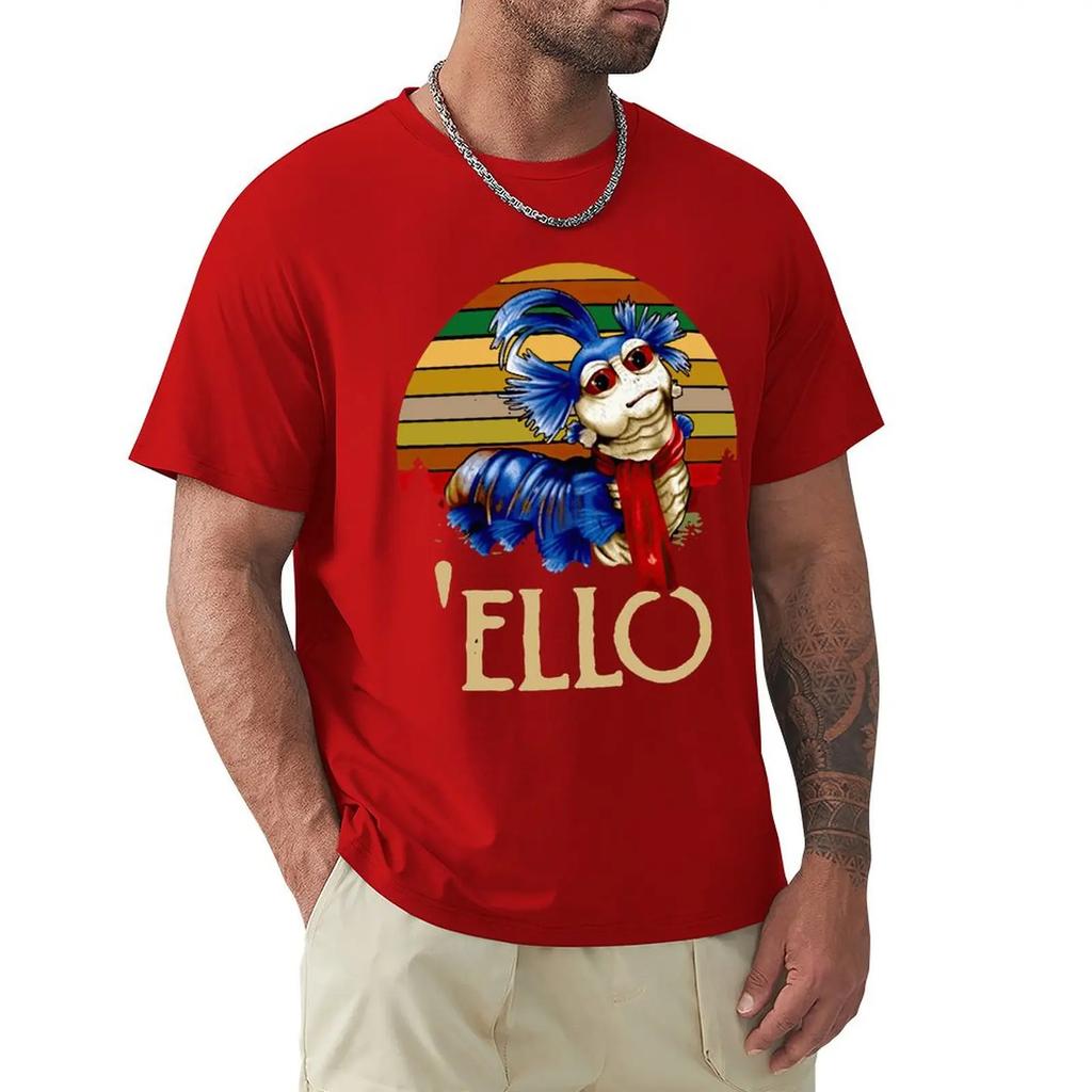 Grey Worm Ello Labyrinth Ello Vintage T Shirt Harajuku Short Sleeve T-shirt 100% Cotton Graphics Tshirt Tops