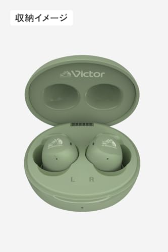 JVC Kenwood Victor HA-A6T-B Wireless Earphones Bluetooth 5.4 23 Hours Playback Microphone Compact Lightweight Waterproof Black