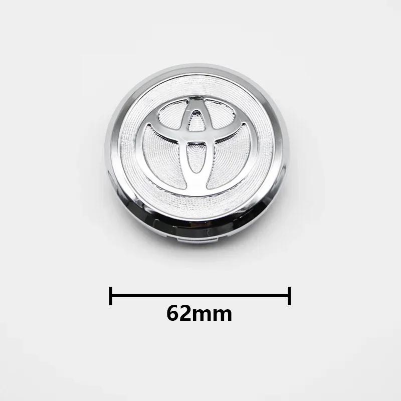 4pcs 57/62mm For Toyota Car Tyre Wheel Center Hub Cap Badge C-hr Prado Rav4 Yaris Hilux Prius Avensis Corolla Camry crown