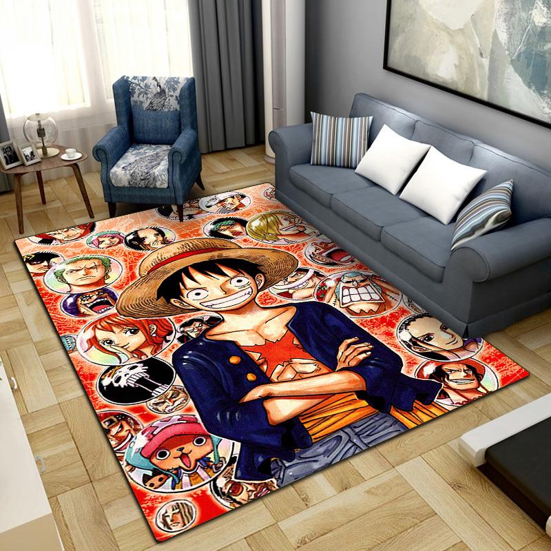 One Piece Anime Washable Non-Slip Rug Carpet Larget Floor Mat Bedroom Home Decor LXR153