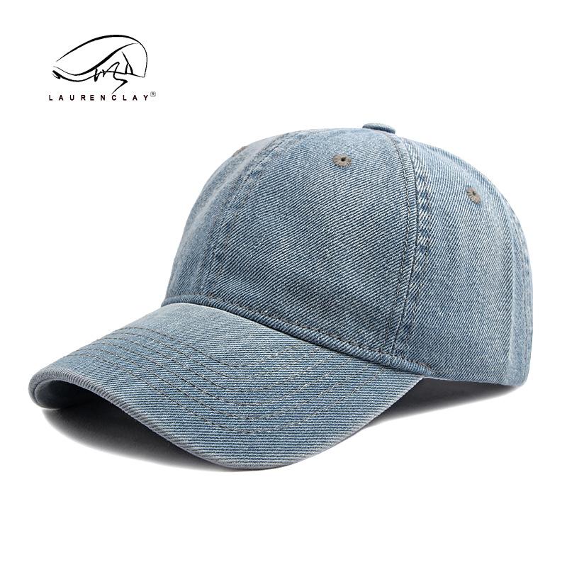 Good quality upgrade washed denim hat men's and women's spring and summer new light plate soft top baseball cap cap