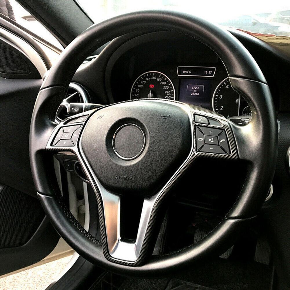 Carbon Fiber Steering Wheel Trim Cover For Benz  Class A B C W204 W212
