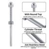 10pcs Silver Threaded Stud Ends Stainless Steel Cable Connector Cable Tensioner  Staircase Railing