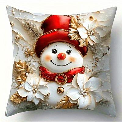 Home Decor Christmas-Themed Decorative Pattern Pillowcases Pattern Cushion Cover Suitable For Sofa Bedroom Car Pillow Cover
