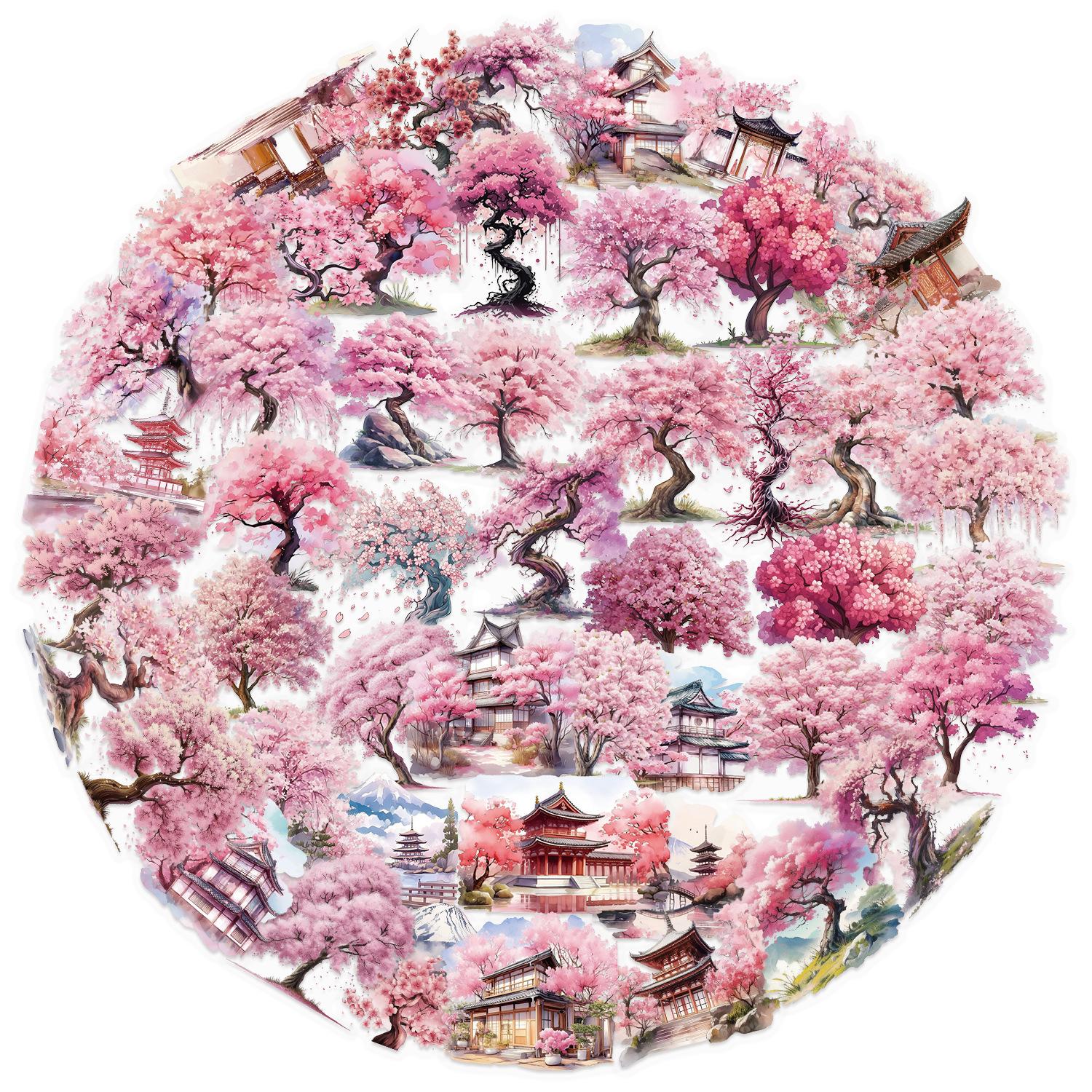 

50 Прозрачных Мультяшных Акварельных Наклеек Дерево Карамболы Водонепроницаемые Прозрачные ПЭТ Декоративные для Ручного Счета Гитары Блокнота