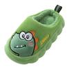 Children's cotton slippers for indoor use, boys and girls, small, medium, and large children, autumn and winter boys' home thick-soled dinosaur plush