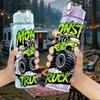 1 ks Monster Truck Terénní vozidlo Umění 750 ml Barevná plastová sportovní láhev na vodu Neprosakující víčko s flip-top brčkem Vhodné pro sport, kancelář, domácí použití