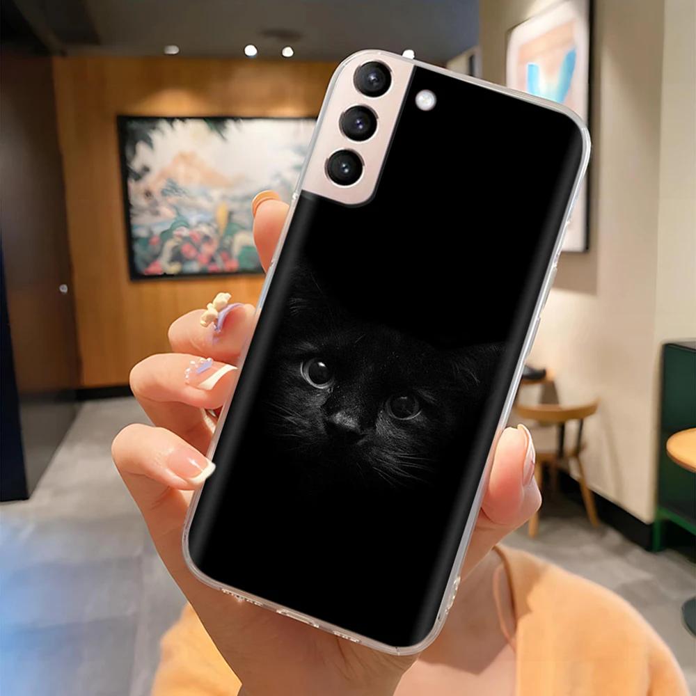 For Samsung S21 FE Plus Ultra Phone Case Butterfly Cat Soft Silicone Cover For Galaxy S21+ S21FE S 21 Protection Funda Coque