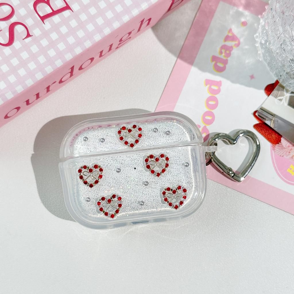 The New Phantom Epoxy Love Is Suitable for AirPodsPro1 Earphone Case Universal Apple 1st Generation Soft Case Love Pendant