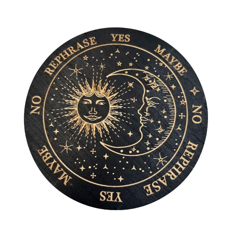 Sun Moon Array Pendulum Plate Crystal Energy Boards Engraving Pattern Decor