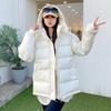 2023 Women's Autumn/Winter Korean-Style Hooded Down Cotton Coat - Small Size, Loose-Fit, Thick, Cotton-Padded Jacket