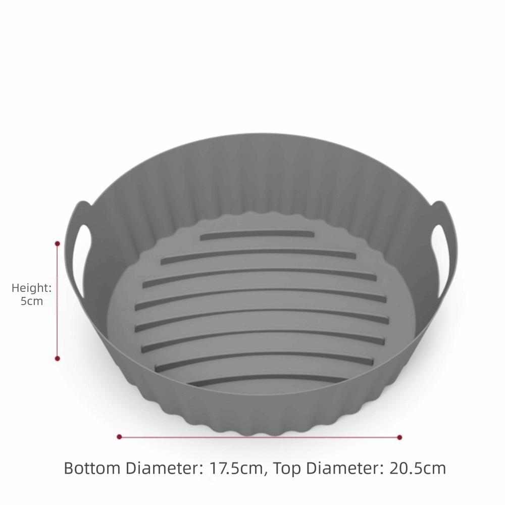 Reusable Air Fryer Baking Pan Silicone Round Baking Tray New Silicone Baking Pan Air Fryer Cooking
