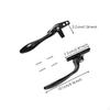 Aluminum Alloy Pane Handle, Stainless Steel Locking Casement Security Lock Black 38 Left