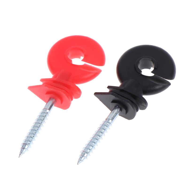 100Pcs Electric Fence Insulator Screw Self Tapping Ring Insulator High Insulation For Livestock Farm Pasture Fencing System