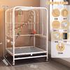 Luxury Bird Cage for Parakeets Cockatiels Lovebirds Premium Parrot Home Spacious Habitat for Indoor Splash-proof Metal Aviary