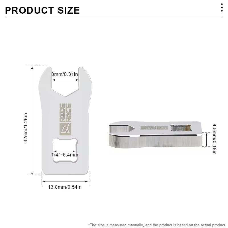 Bicycle Torque Wrench 8Mm Opening Head Bike Disc Brake Cable Spanner Screw Remover For 1/4 Head Wrench Cycling Repair Tool