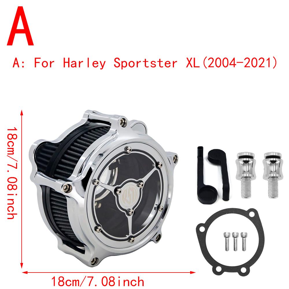 RSD Clarity Air Cleaner Intake Filter Chrome For Harley Sportster Iron 883 1200 Dyna Softail FXSTC Fat Bob Touring FLHT FLHTC