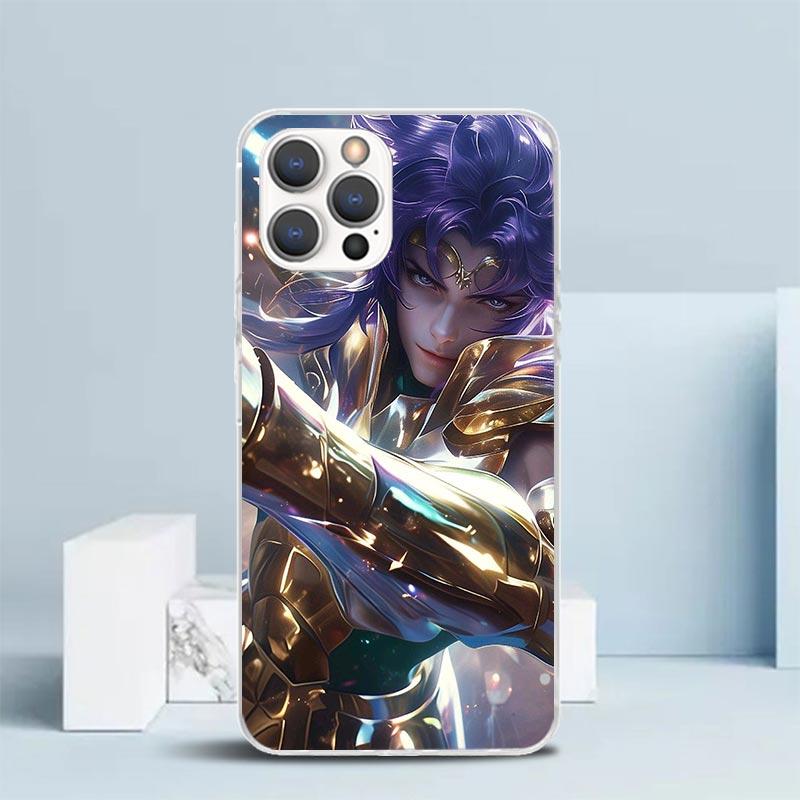 Saint Seiya Cool Soft Cover for iPhone 16 17 Air 15 14 Pro Max 16E Phone Case 13 Mini 12 11 7 SE 8 Print Pattern Fit Cases 16 17
